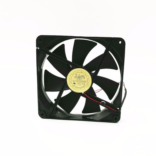 

12v 0.7a axial cooling fan 14cm 14025 power fan d14bh-12 silent cooling