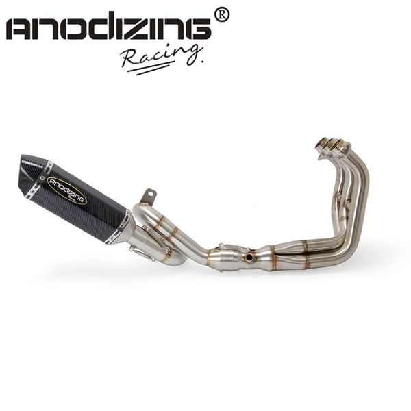

motorcycle full exhaust system header loop front pipe muffler for yamaha mt09 fz09 mt-09 fz-09 2014-2018 xsr900 not for tracer