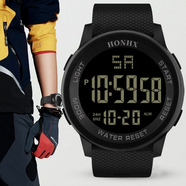 

mens sport watches chrono countdown men led waterproof wrist watch digital watch clock fashion relojes hombre relogio, Slivery;brown