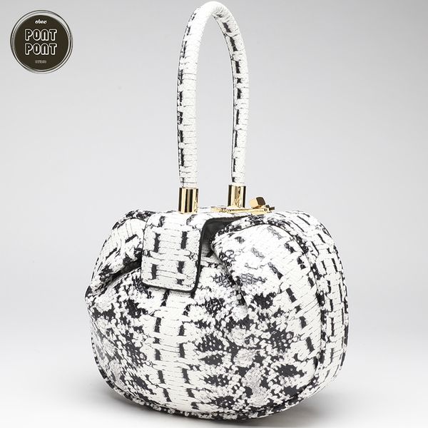 

genuine leather lady handbag female fashion small round bag python handbag luxury designer bag for women sac a main femme bolsas