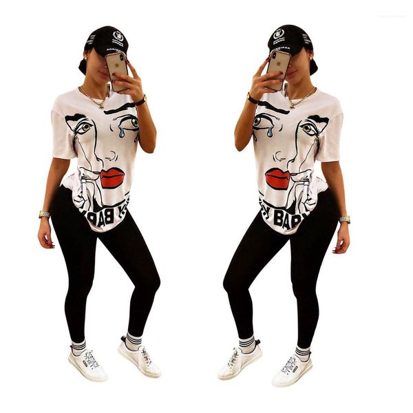 

hiphop female tees short sleeved vestidoes women white designer tshirts summer lip printed cool street