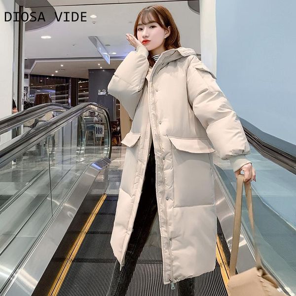 

loose mid-length down cotton coat winter jacket women's jacket 2019 new winter coatwomen'snew parka, Black