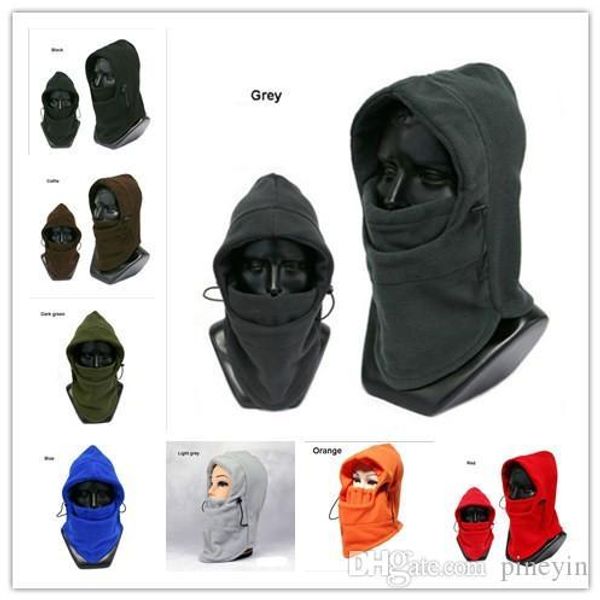 

8 colors winter plus velvet padded warm riding hood men and women ear protection face hat snow caps wool woolen hats, Blue;gray