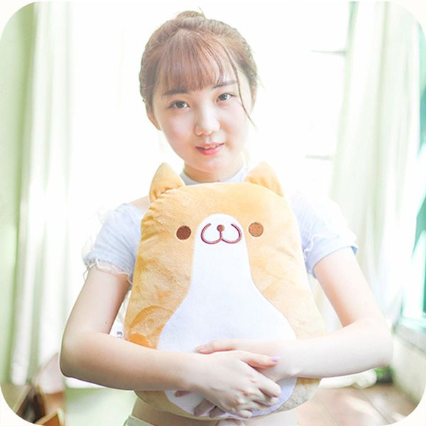 

xiaoyuan chai emoticon pack cartoon anime cute plush pillow cushion throw dog doll mascot, Red;yellow