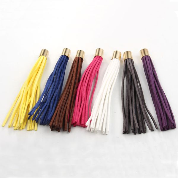 

5pc leather tassel fringe diy handmade taassel pendant necklace chock earrings bracelet charm women making jewelry findings, Bronze;silver