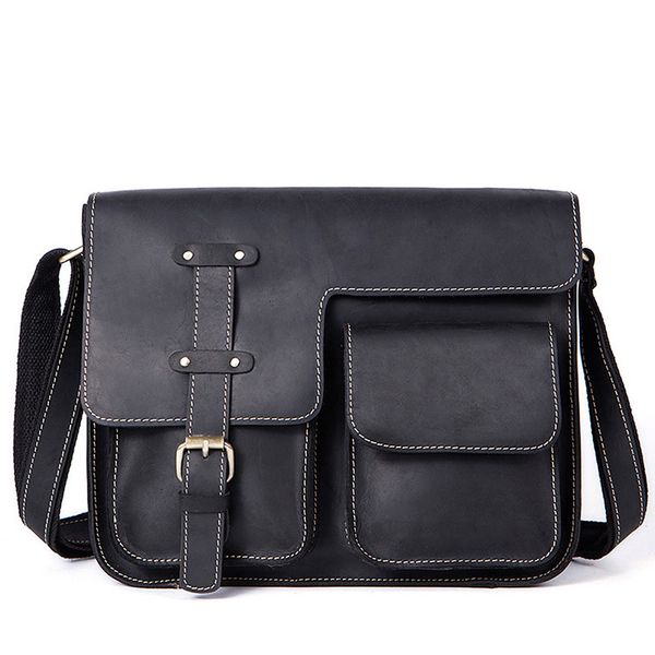 

урожай 100% натуральная кожа сумка мужчин портфель посланник crossbody сумки природные коровьей путешествия сумка для мужчин