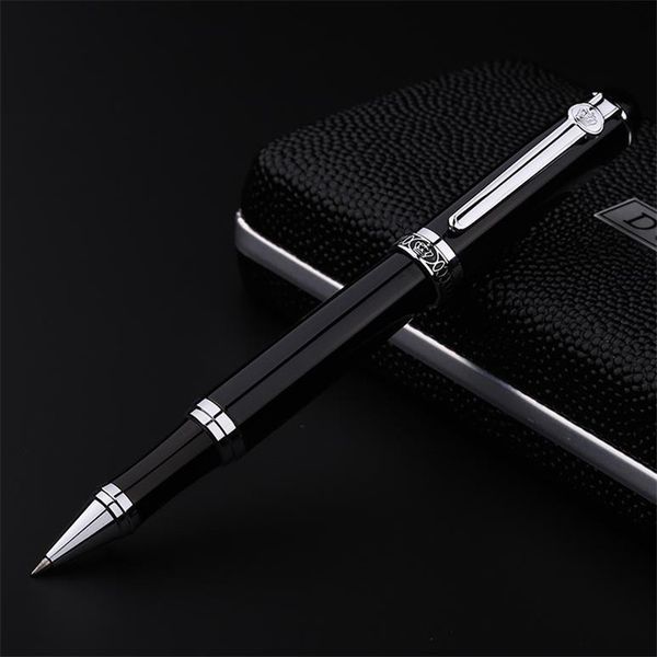 

promspland brand duke roller ball pen d2 black pens silver clip rollerball luxury metal pen writing supplies stationery 14cm, Blue;orange