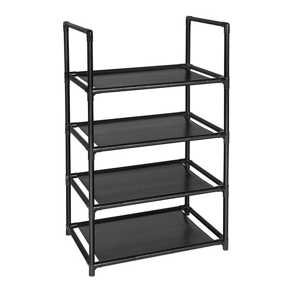 

eleg-4-tiers shoe rack shoe tower shelf storage organizer stand cabinet or entryway easy to assemble no tools required clothing wardrobe s