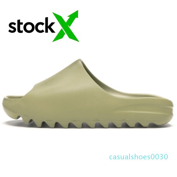 

2020 kanye west slides fashion bone resin earth brown desert sand oringals women mens kids slippers eva runner beach slipper sandals 30c, Black