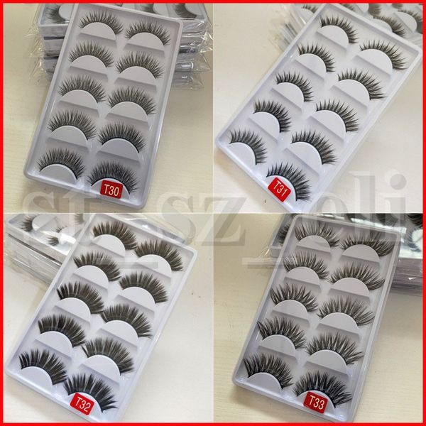 

5Pairs / набор 3d макияж норка Ресницы Минк Lashes глаз Природные Толстые Ресницы Макияж