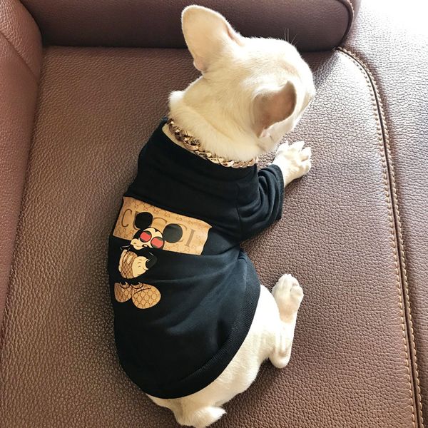 

Dog clothes dog hoodies pet clothes for dogs coat jackets cotton a generation of law fighting pet clothing round neck letter Korean version