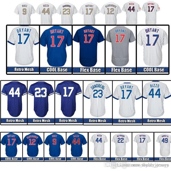 

Chicago Kris 17 Bryant Cubs jerseys Anthony 44 Rizzo 12 Kyle Schwarber Javier 9 Baez 49 Jake 22 Jason Heyward Baseball Jersey