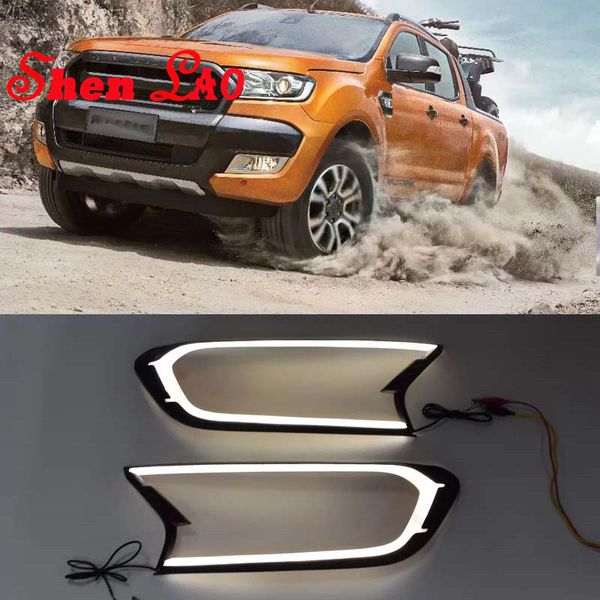 2019 Shenlao For Ford Ranger 2016 2017 2018 Led Daytime Running Lights Daylight Turn Signal Drl Lamp Car Styling Lights From Haoxincar 11372