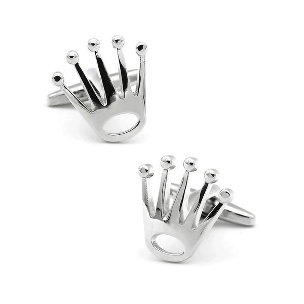 

2020 new silver crown cufflinks jewelry accessories for men and women shirt fashion cufflink ornament clothing cuff party gift o41fa