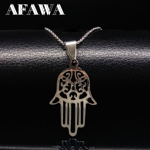 

hamsa hand necklaces statement stainless steel silver color hamsa chocker necklace acero inoxidable collares joyas n16814