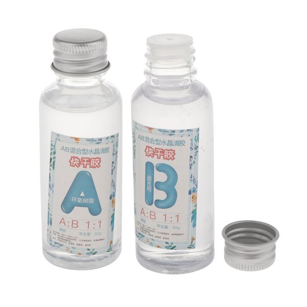 

4 bottles ab clear crystal epoxy resin glue 200g for diy crafts 1:1 & 1:3