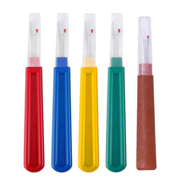 

5 pieces large seam ripper with protective cap, stitch unpicker thread cutter quickly unpicked for sewing work, Black