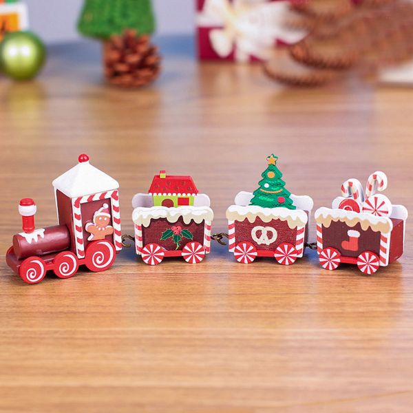 

christmas train wood for home xmas tree holiday party christmas decoration kid toys gift new year ornament navidad#2019