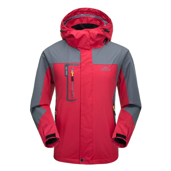 

cycling waterproof jacket windproof raincoat sportswear outdoor hiking traveling cycling sports hooded coat for men, Blue;black