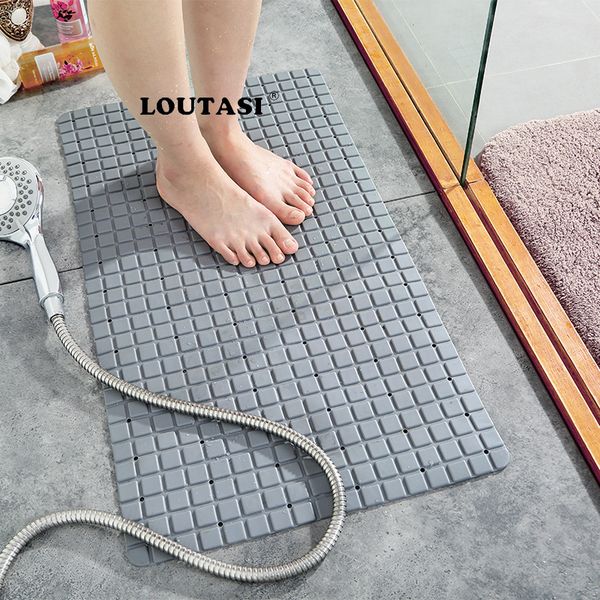 

loutasi waterproof bath mat anti-slip pvc bathroom tub mats with sucker bathroom carpet shower pad soft massage pad