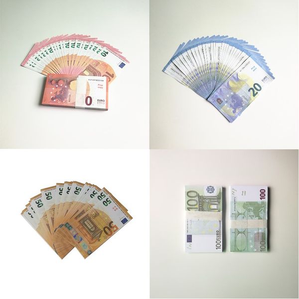 

Fake money banknote faux billet film prop currency 10 20 50 100 euro kid learning tool game toy