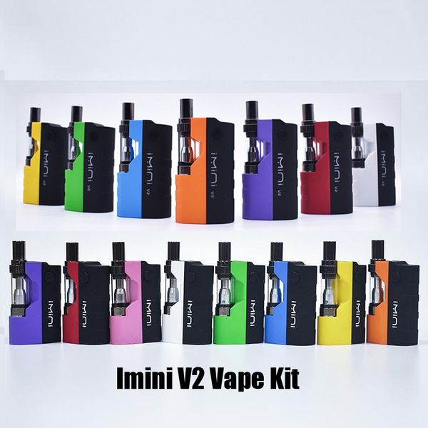 

Аутентичные Imini V1 V2 ICarts Starter Kit 650/500 мАч Аккумулятор подогрева Box Мод Для I1 Густой масляный Vape Картридж Испаритель Распылитель 100% Оригинал