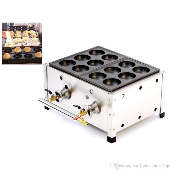 

commercial double plate takoyaki grill pan japanese gas bakudanyaki maker big takoyaki maker machine snack equipment np-613