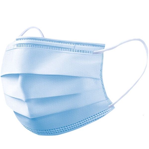 

dhl ship 1000 1pcs lot non woven pm2.5 3 layers dustproof earloop mouth masks blue face mask household ha001 u8v7