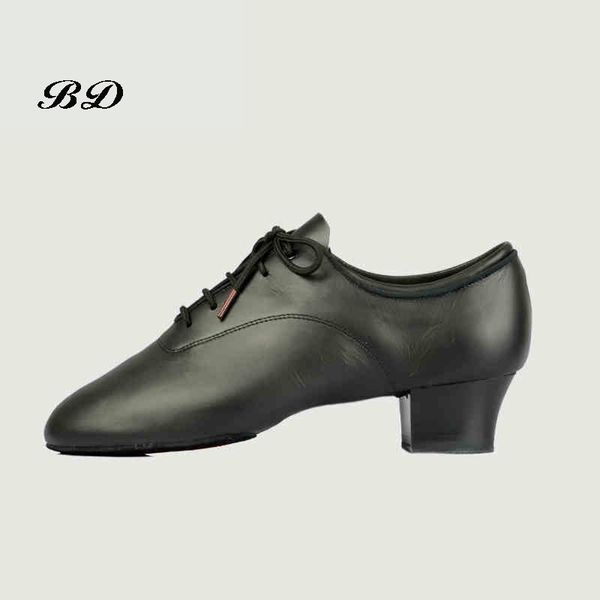 

2018 men shoes profession latin dance shoes ballroom shoe modern soft cowhide oxford cloth heel 4.5 cm bd 417 authentic