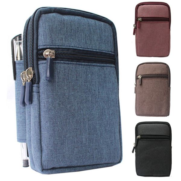 

universal denim leather cell phone bag belt clip pouch waist purse case cover for lg g4 h810 h815