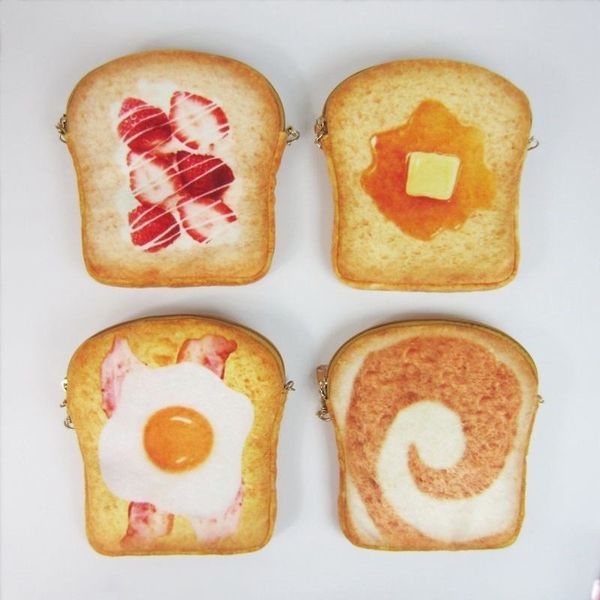 

new fashion female bag cute poached egg bag toast bread chain messenger