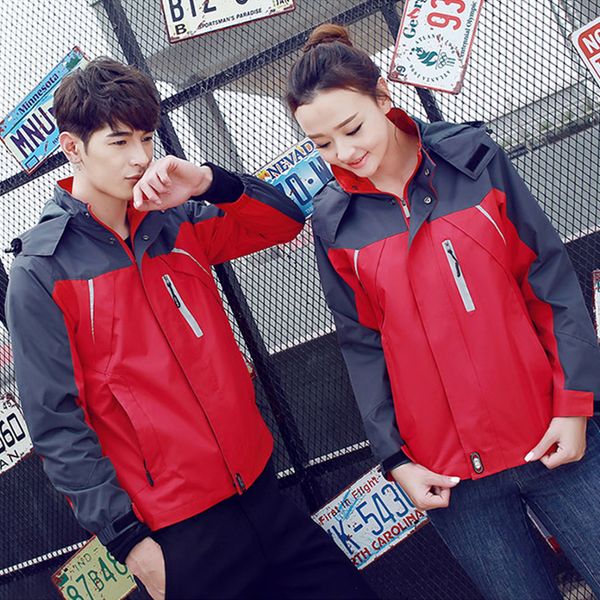

outdoor windbreaker single layer waterproof active wear spring camping hoodies fashion mountain jacket quick dry fall sport jackets, Blue;black