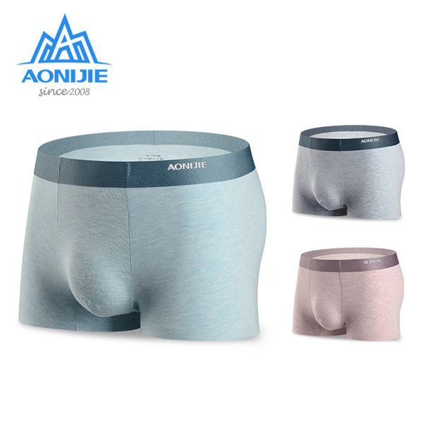 

aonijie men's 3 pcs quick dry breathable underwear sports performance briefs modal mulberry silk for running fitness gym, White;black