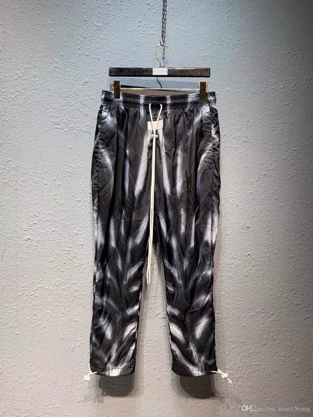 

Страх Божий совместный черно-белый ореол краситель камуфляж нейлон кости шнурок брюки