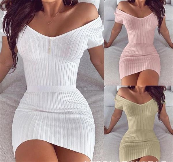 

short sleeve womens dresses designer solid color striped ladies dresses skinny womens bodycon dress sexy, Black;gray