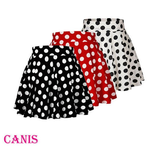 

2019 women summer brief dance black student ruched short skirts polka dot casual skirt chiffon a-line summer daily mini skirt