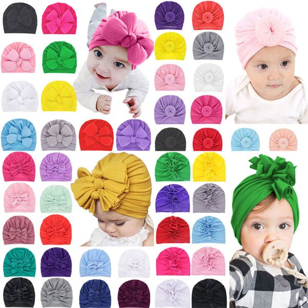 

16 styles infant baby girl flower bows ball hats headwear kids children caps fashion hair accessories, Yellow