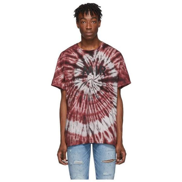 

20ss tie-dye letter logo printing short sleeve tee high street fashion punk shorts mens and women couple designer t-shirt hfxhtx088, White;black
