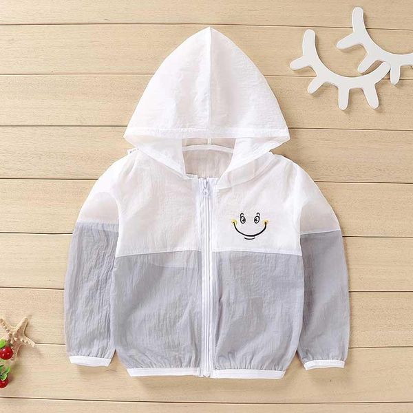 

new fashion summer spring baby boys girls clothing hoodies sun protection clothes children casual beach jackets coats, Blue;gray