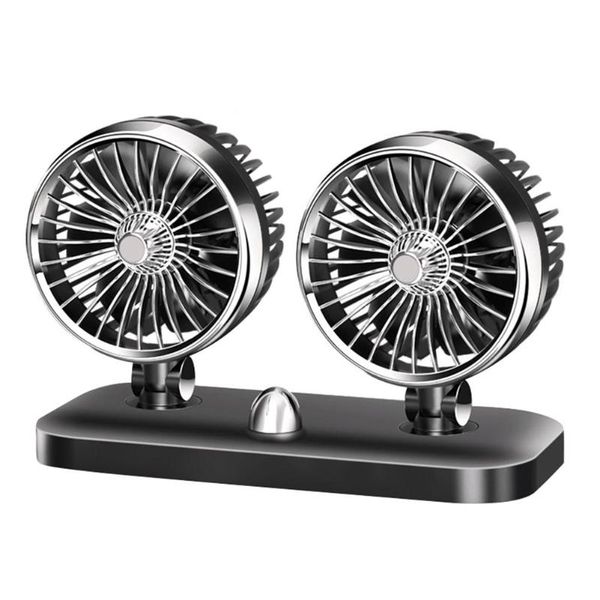 

mini air conditioner for car 12v 24v truck double head powerful cooling electric fan powerful wind camper van car cooler