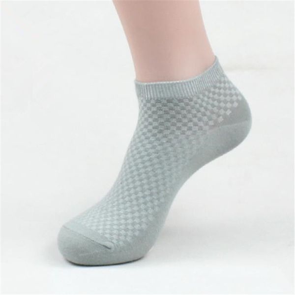 

spring designer men sock slippers sports breathable stretch solid color mens socks casual plaid ankle length socks, Black