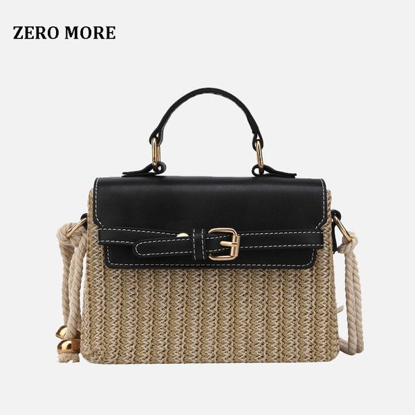

2019 women vintage beach straw bag ladies handmade woven rattan messenger handbag summer bali bohemian crossbody shoulder bag