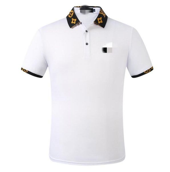 

shirt collar t-shirt coat in summer men luxury designer brand 1l l'v t-shirt 1l embroidery, White;black