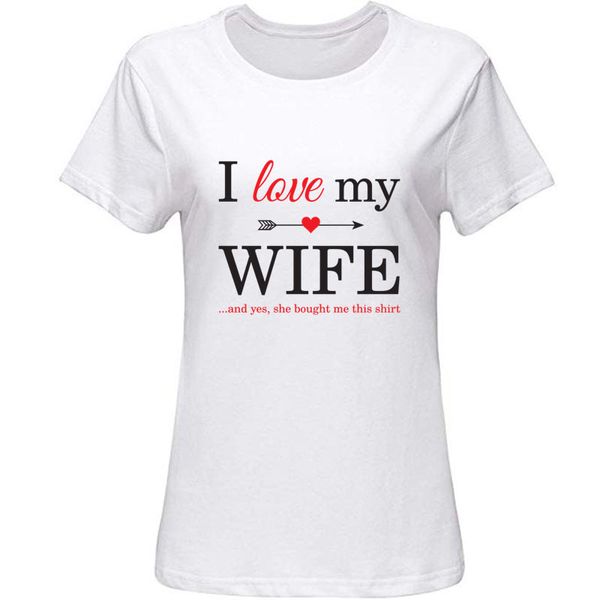 

fashion i love my wife t shirt short-sleeve men's t-shirt 2020 famous tshirts men and women hip hop, White;black