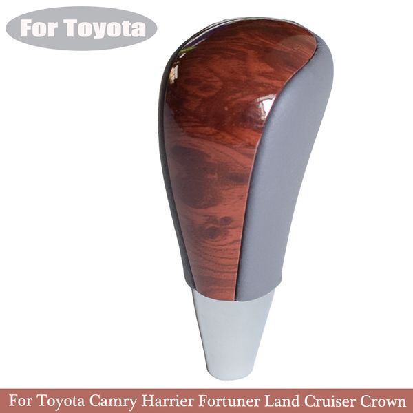 

genuine leather car gear shift knob lever handball for corolla camry harrier fortuner land cruiser automatic car styling