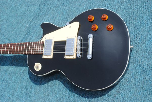 

custom shop electric guitar, solid mahogany body with black , chromium hardware