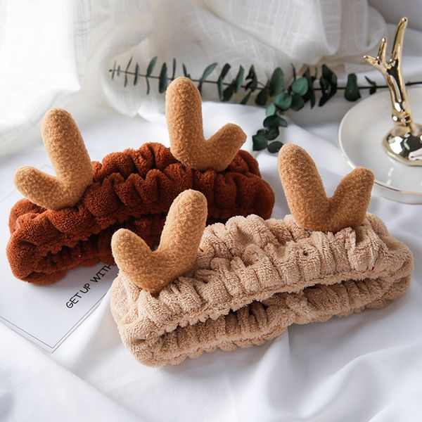 

cute antler hair band plush christmas moose headband hair band accessories women girls plush headwear accessories