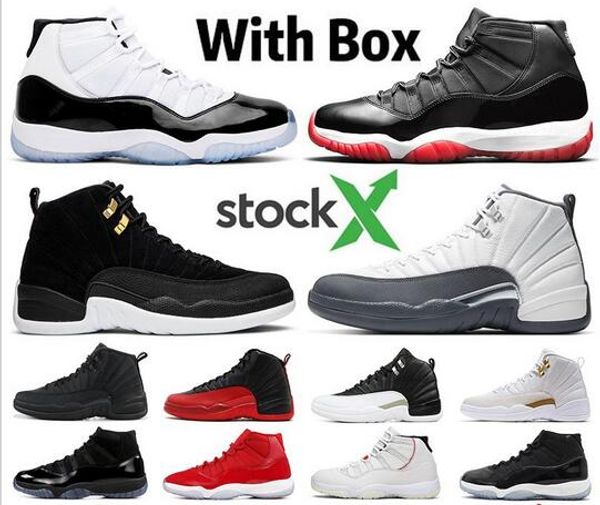 

bred 11 mens women basketball shoes dark grey 12s concord 11s reverse taxi what the 4s metallic silver men trainer fashion sports sneakers
