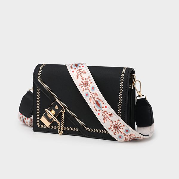 

2019 new mini handbags women fashion ins ultra fire retro wide shoulder strap messenger bag purse simple style crossbody bags