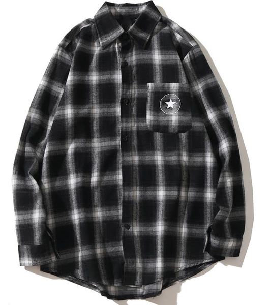 

tide brand men designer autumn classic new man cotton pullover casual fashion wild men plaid sweater, Black